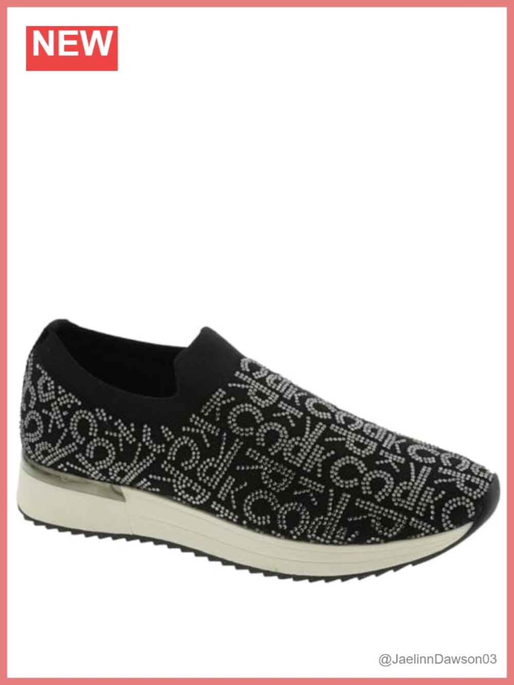 Slip On Sneaker with Jewel Detail, Flexible Outsole, Faux Leather Lining